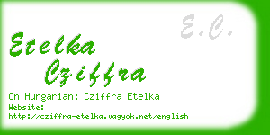 etelka cziffra business card